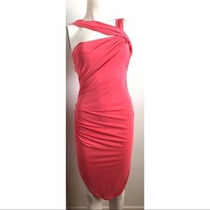 Halston Heritage Pink/Coral Cocktail Dress